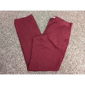 Express Finn Chino Pants Burgundy Red Men's 34/32